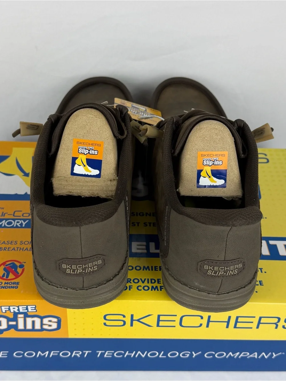 SKECHERS Melson-Edrick Cocoa Brown Slip-ins Loafer Shoe Men's Size 10